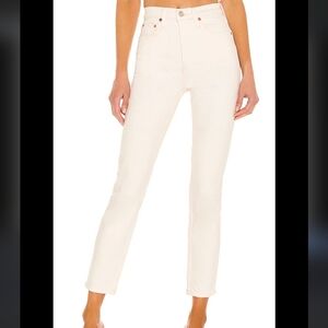RE/DONE 90s High Rise Ankle Crop Vintage White